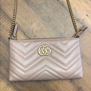 Gucci GG marmont mini chain bag in soft rose